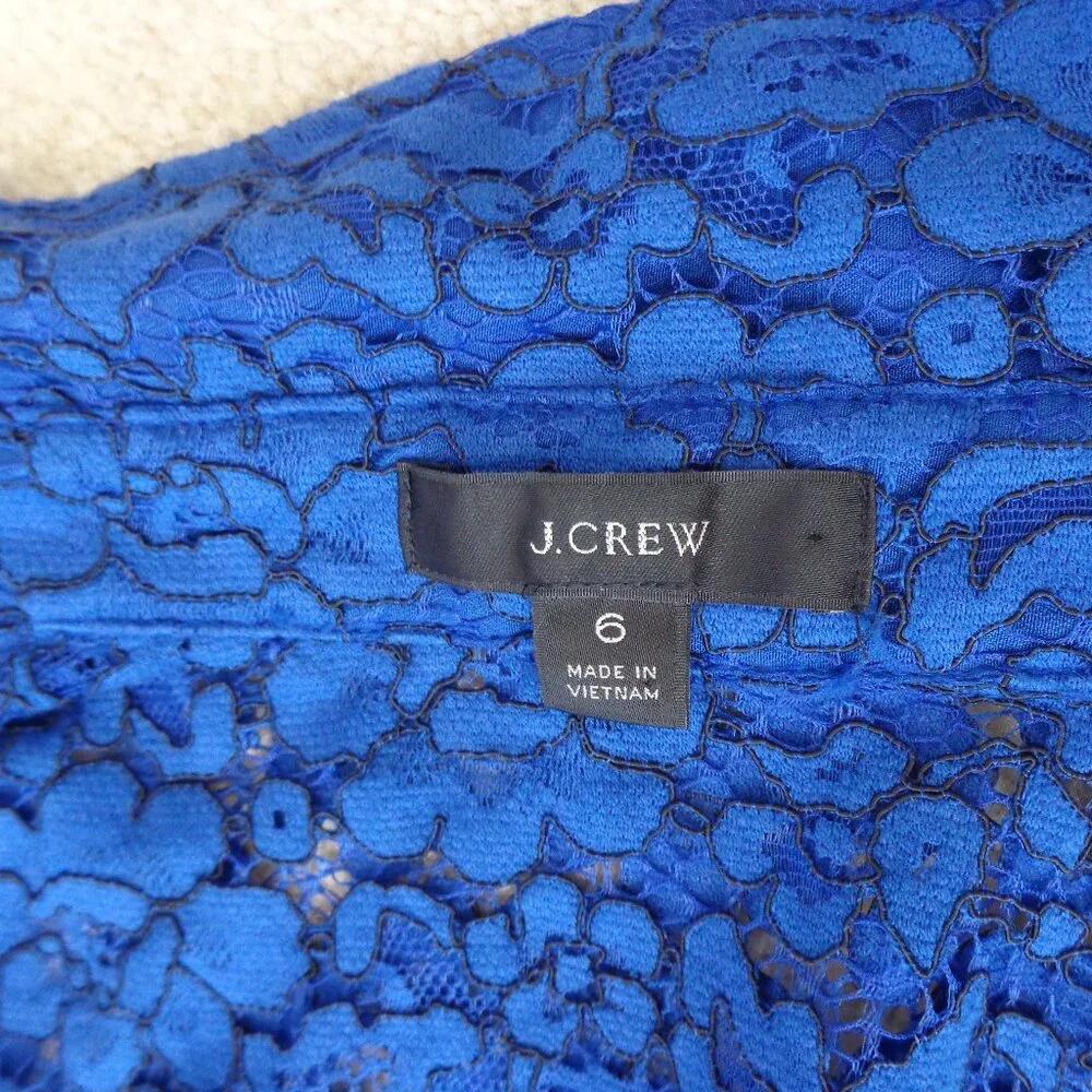 J.‎ Crew Women's Button Up Blue Lace Long Sleeves' Shirt & Tank Top Set Size 6